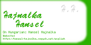 hajnalka hansel business card